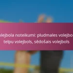 Volejbola noteikumi: pludmales volejbols, telpu volejbols, sēdošais volejbols