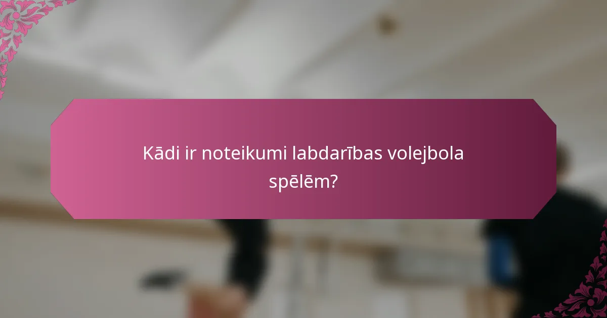 Kādi ir noteikumi labdarības volejbola spēlēm?